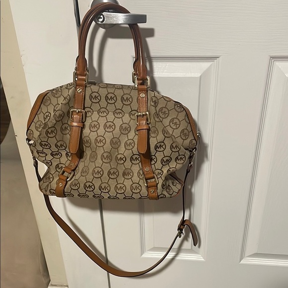 Michael Kors Brown Logo Satchel - Picture 1 of 4